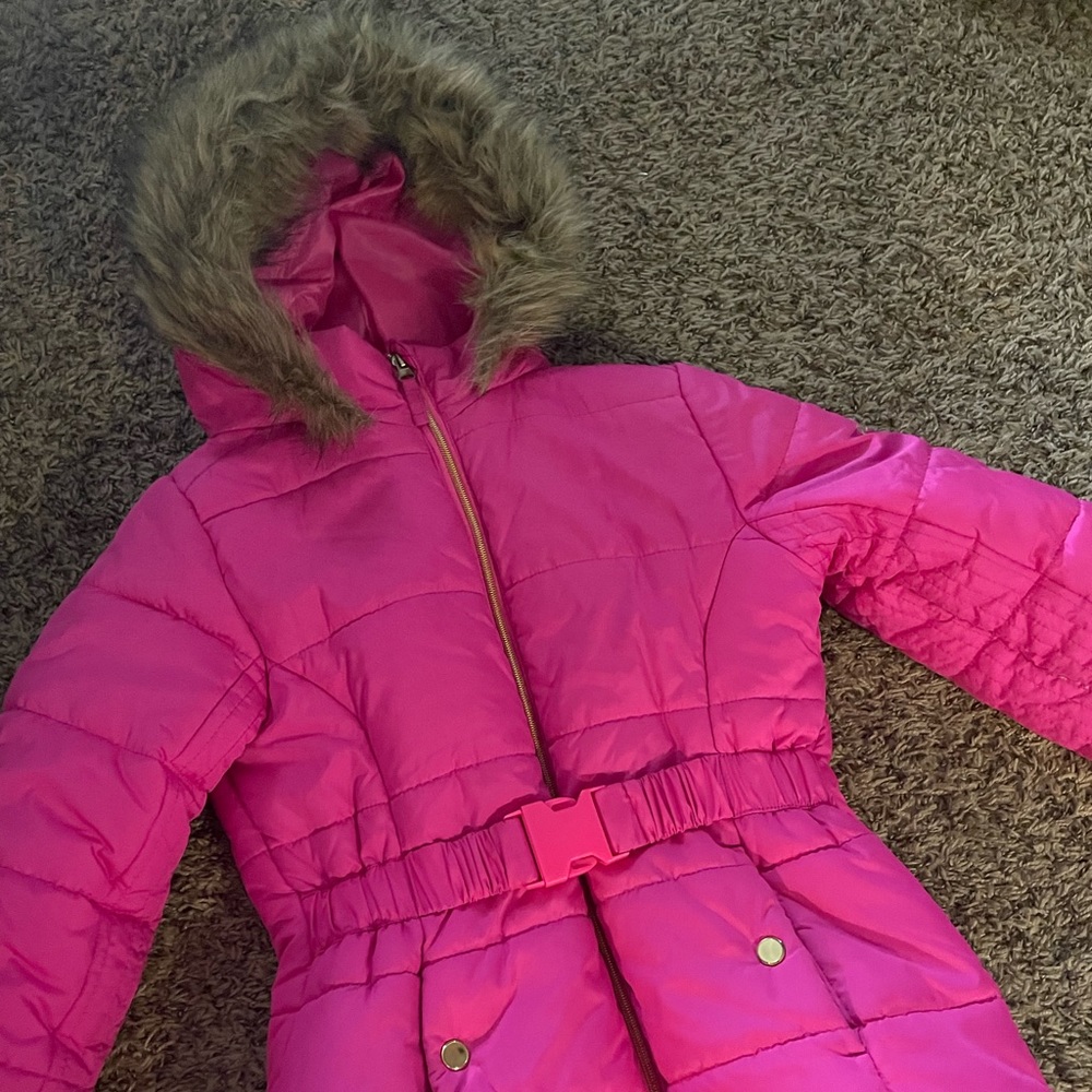 Hot Pink Youth Puffer Jacket